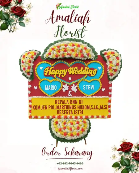 Papan Bunga Pernikahan Purbosono